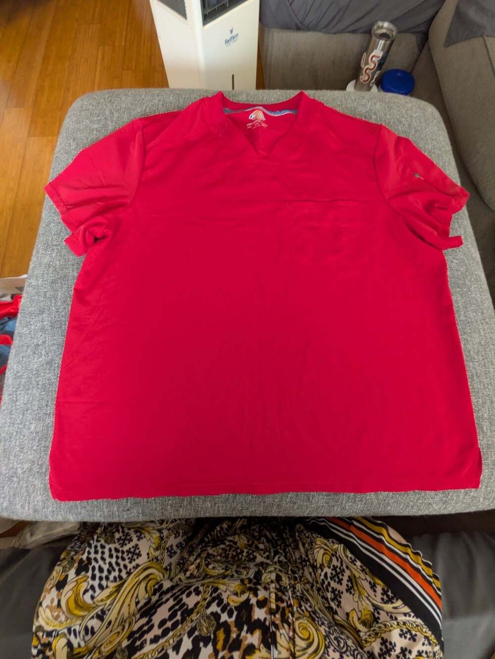 Dickies Red V-Neck Scrubs Top With Pocket 2XL
